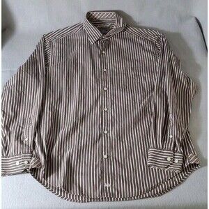 Johnston & Murphy Shirt Mens L Long Sleeve Button Up Casual Dress Tailored Fit